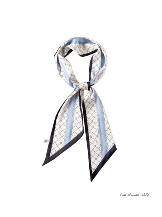 Accessories - 5.5x59" Polyester Silk-Like Fashion Scarf Hairband Neck Scarf
